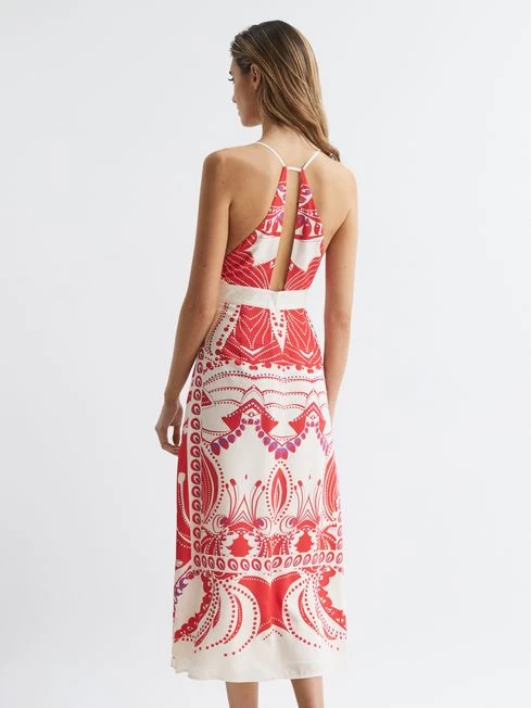 Reiss Coral Ebony Abstract Print Maxi Dress – Image 5
