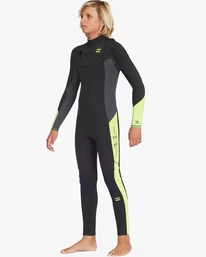 Billabong 4/3mm Absolute - Combinaison De Surf Zip Poitrine Pour Garçon 8-16 Ans