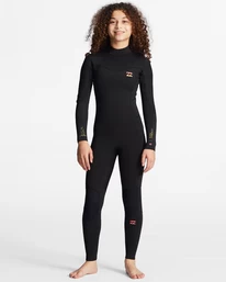 Billabong 3/2mm Synergy - Combinaison De Surf Back Zip Pour Fille 8-16 Ans