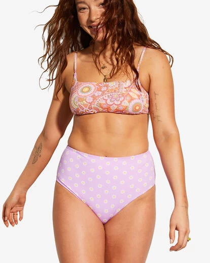 Billabong X Smiley Good Times Zoe - Haut De Bikini Crop Top Réversible Pour Femme – Image 13