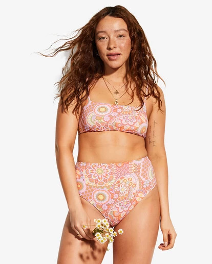 Billabong X Smiley Good Times Zoe - Haut De Bikini Crop Top Réversible Pour Femme – Image 9