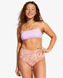 Billabong X Smiley Good Times Zoe - Haut De Bikini Crop Top Réversible Pour Femme – Image 5