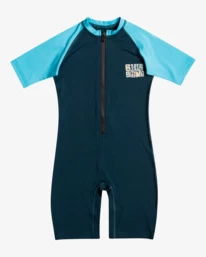 Billabong Blues Combi - Lycra Une Pièce à Manches Courtes Pour Garçon 2-7
